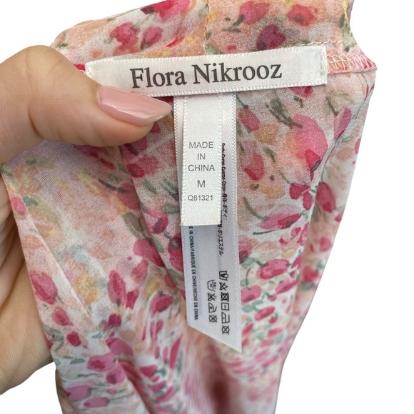 Flora Nikrooz Floral Printed Chiffon Wrap Robe & Shorts Intimates Set - Picture 7 of 12